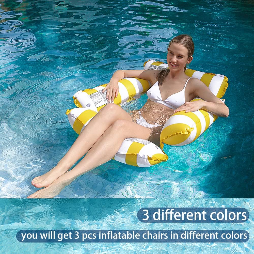3 Pack Multi-Purpose Drifter Pool Floats for Summer Pool Lake Beach