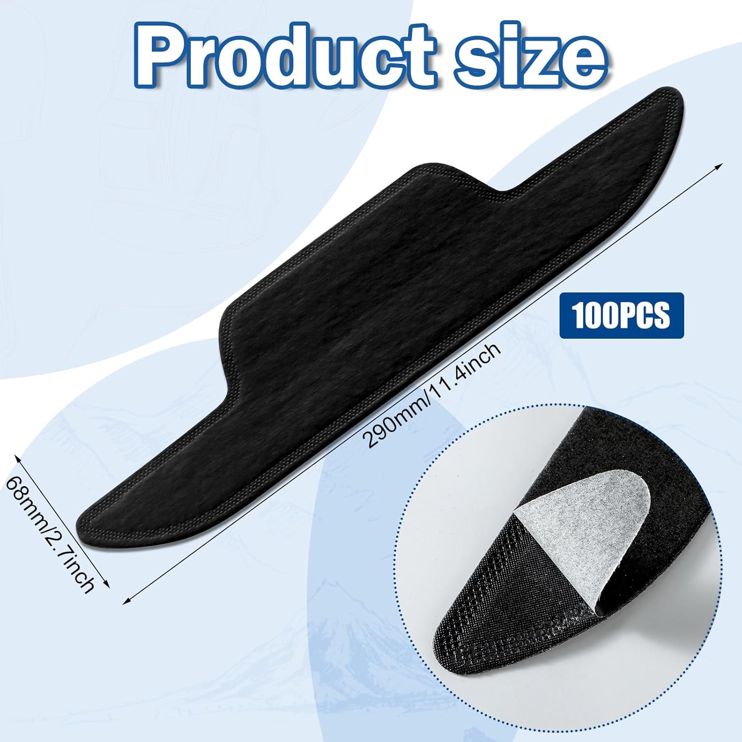 100 Pcs Hat Sweat Liner Shields Absorbing Pad Prevents Stains Protector Bands for Baseball Golf Cap Men Women