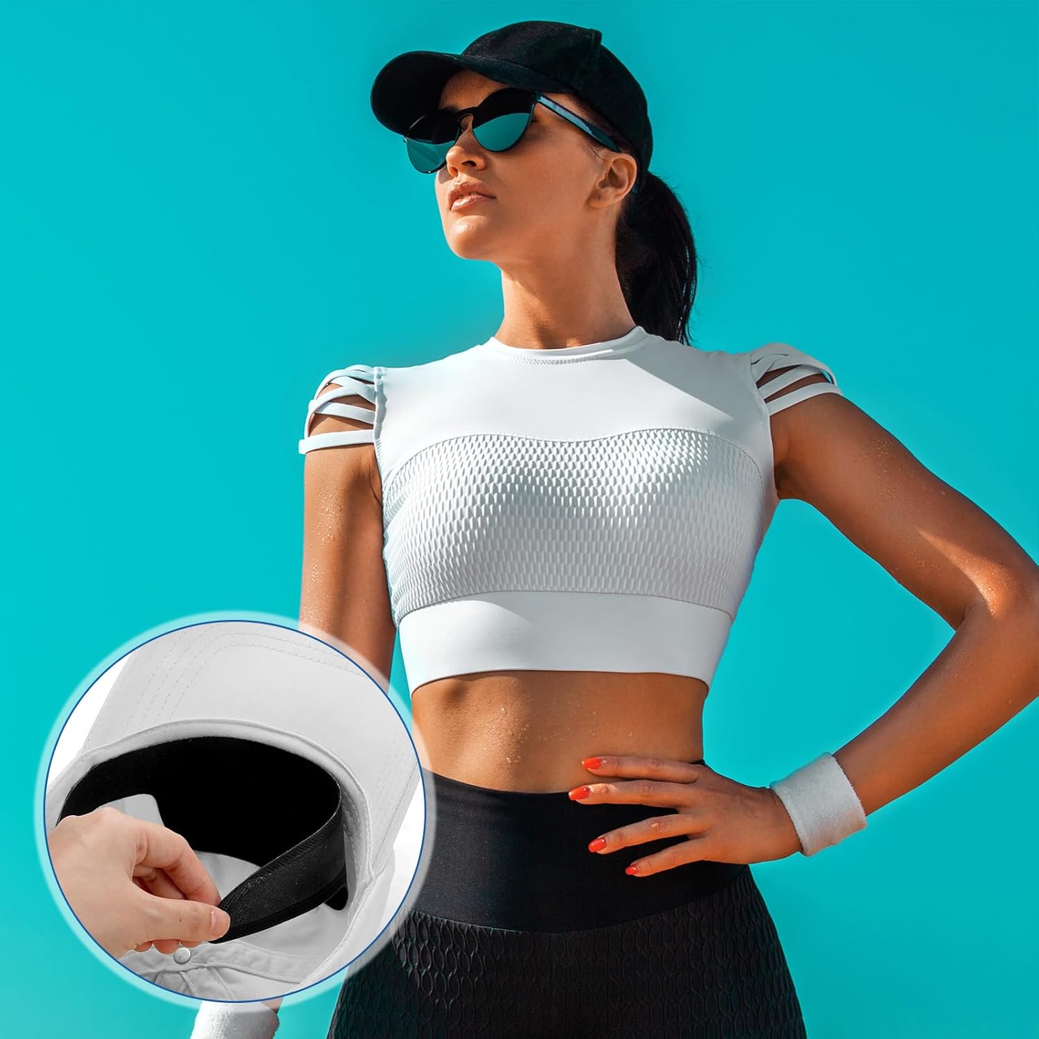 100 Pcs Hat Sweat Liner Shields Absorbing Pad Prevents Stains Protector Bands for Baseball Golf Cap Men Women