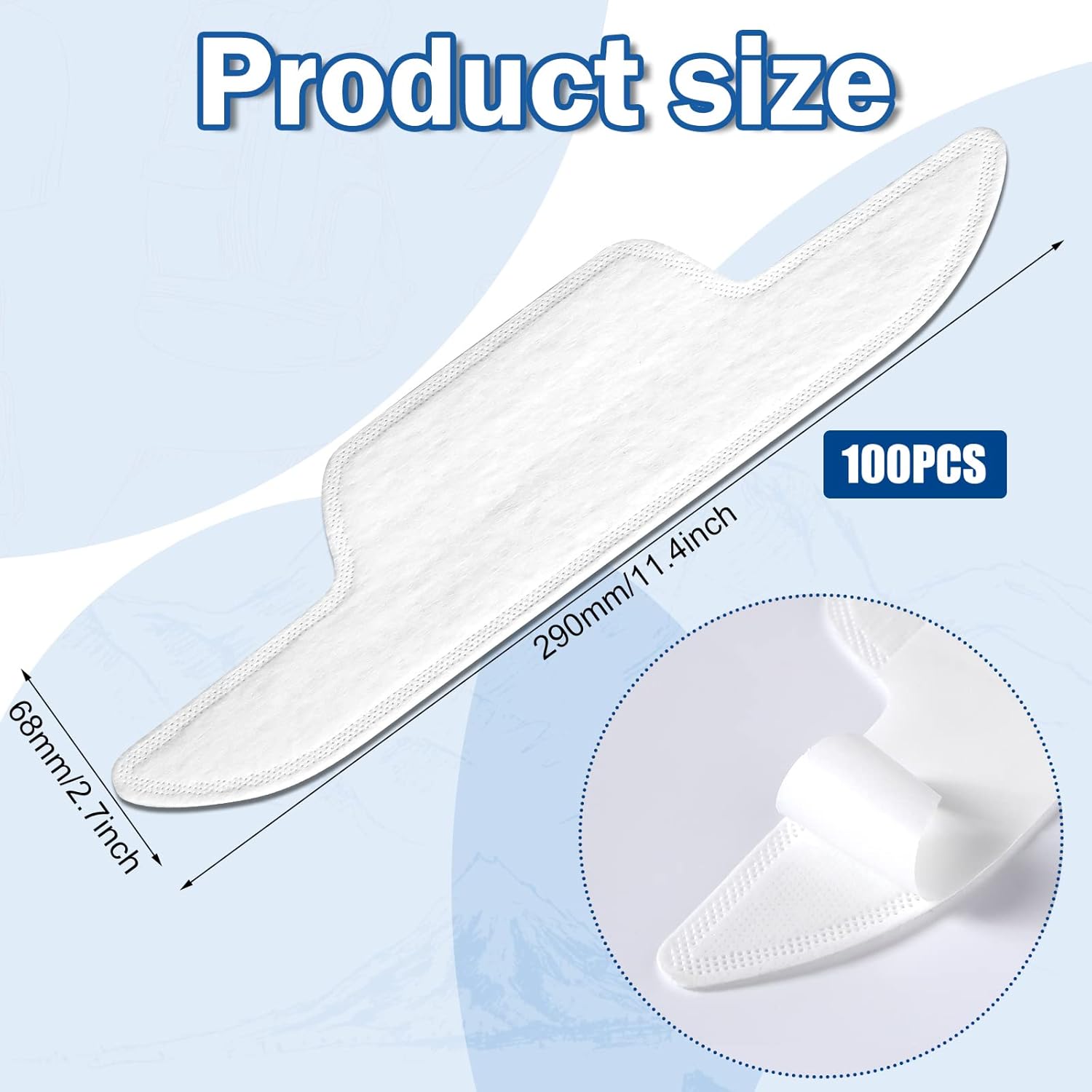 100 Pcs Hat Sweat Liner Shields Absorbing Pad Prevents Stains Protector Bands for Baseball Golf Cap Men Women