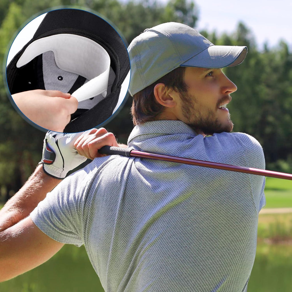 100 Pcs Hat Sweat Liner Shields Absorbing Pad Prevents Stains Protector Bands for Baseball Golf Cap Men Women