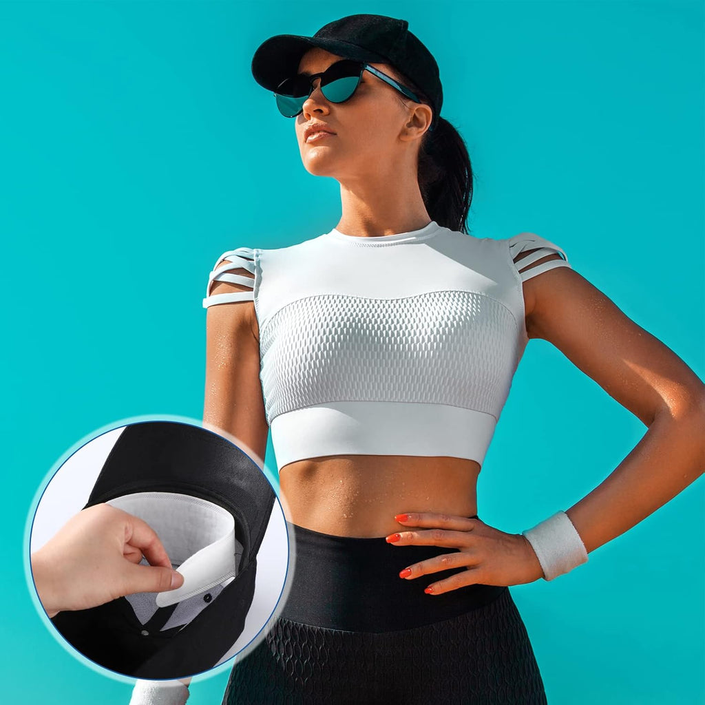 100 Pcs Hat Sweat Liner Shields Absorbing Pad Prevents Stains Protector Bands for Baseball Golf Cap Men Women