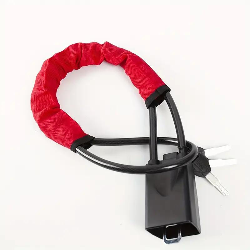 New car steering wheel lock, retractable thick wire anti-theft steering wheel lock for sedans and SUVs, anti-cut protection, no assembly required