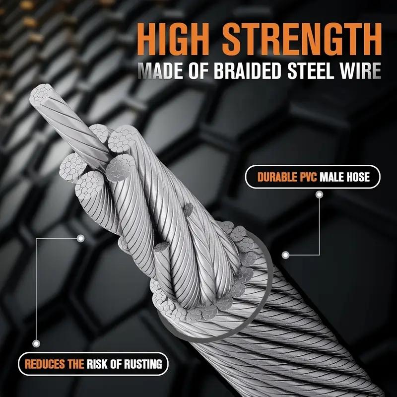 New car steering wheel lock, retractable thick wire anti-theft steering wheel lock for sedans and SUVs, anti-cut protection, no assembly required