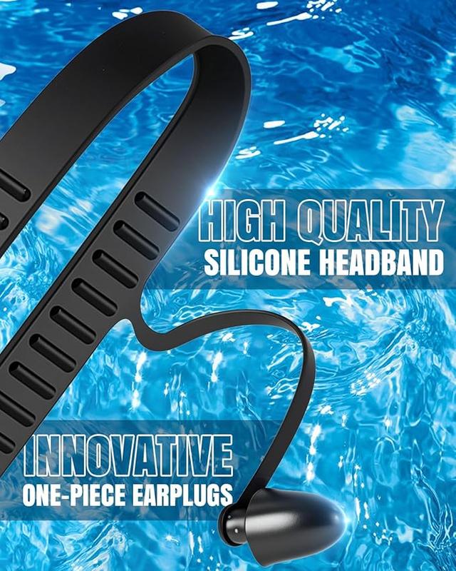 2 Pack Swim Goggles for Adults & Kids - Anti-Fog Full-Coverage, 3-Color UV Lens, Waterproof Earplugs & Nose Clip, Fit Outdoorfun