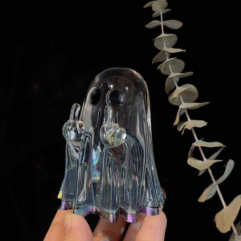 Handmade Middle Finger Ghost Ornament Resin Mold