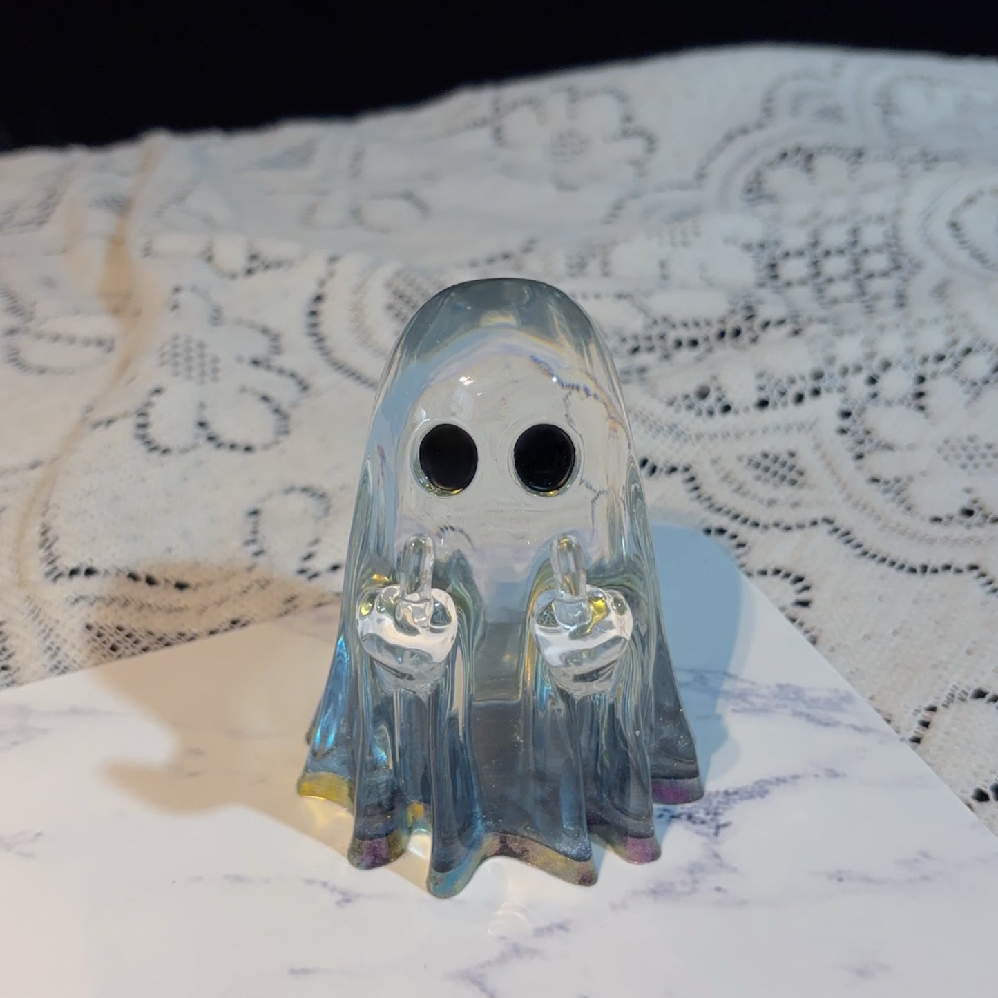 Handmade Middle Finger Ghost Ornament Resin Mold