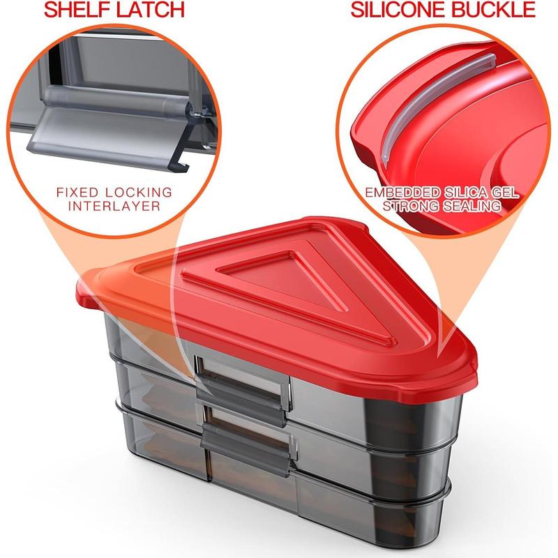 Pizza Storage Container, Expandable Pizza Slice Container