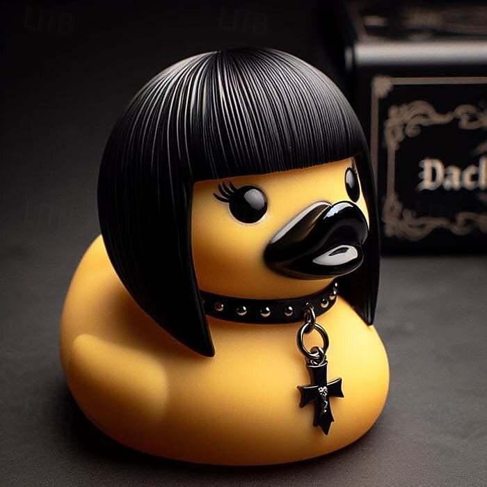 Duck Statue Decor Goth Satanic Duck, Gothic Punk Resin Collectible Figurines Ducks