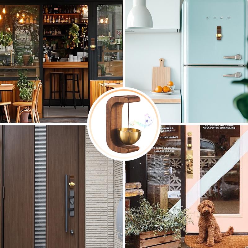 Magnetic wooden doorbell