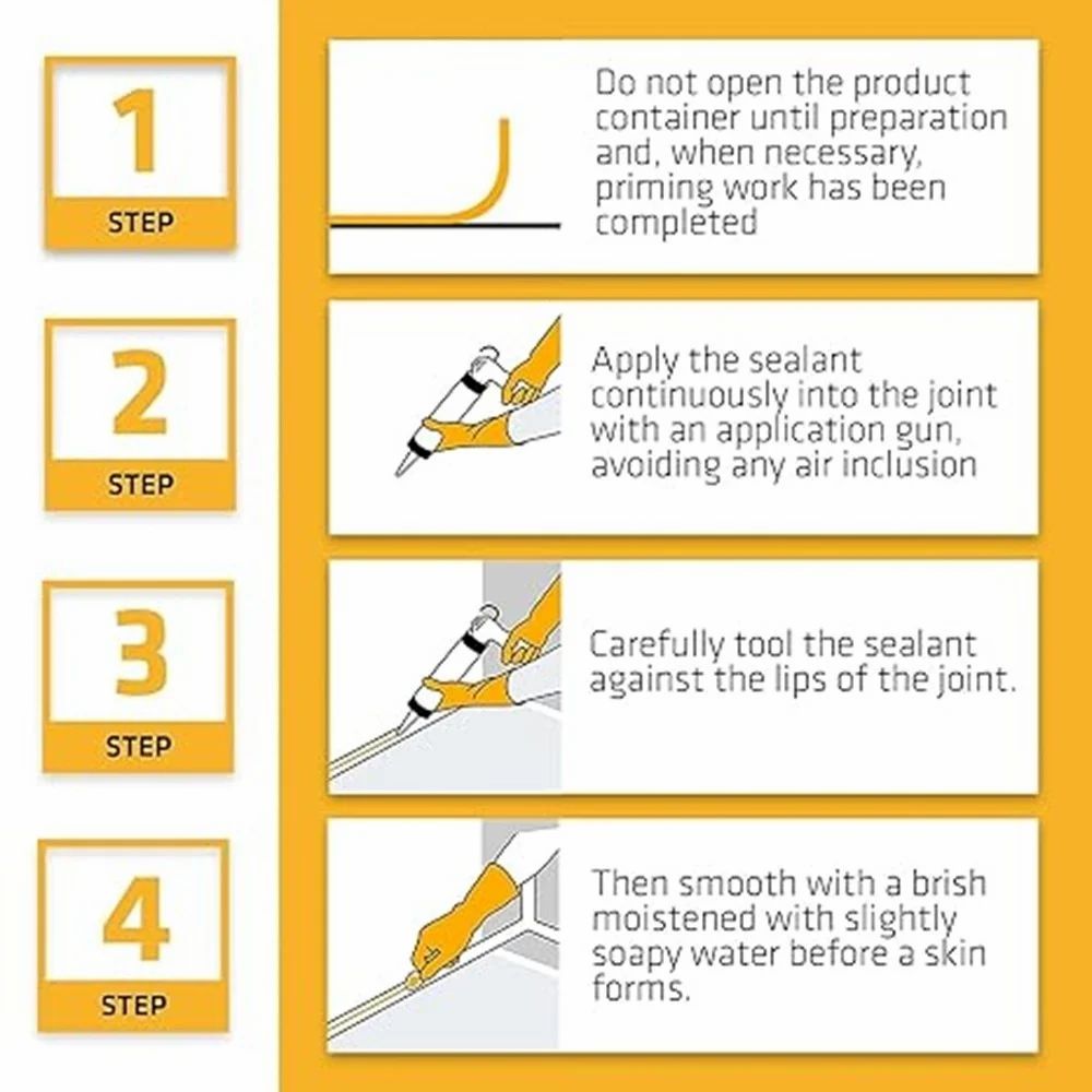 Waterproof silicone sealant (750g) Crack filler (750g)