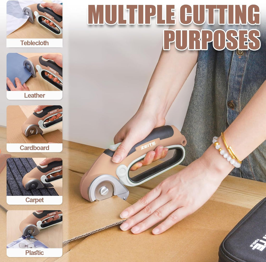 Cordless electric scissors, cardboard cutter