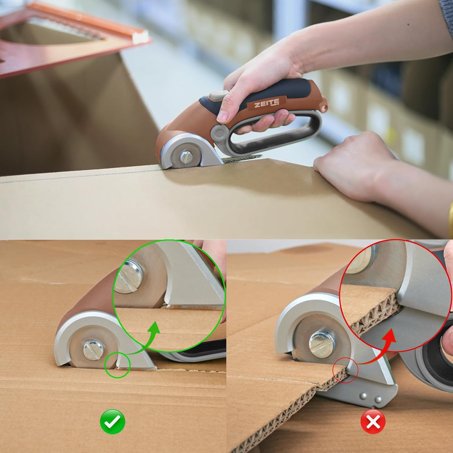 Cordless electric scissors, cardboard cutter