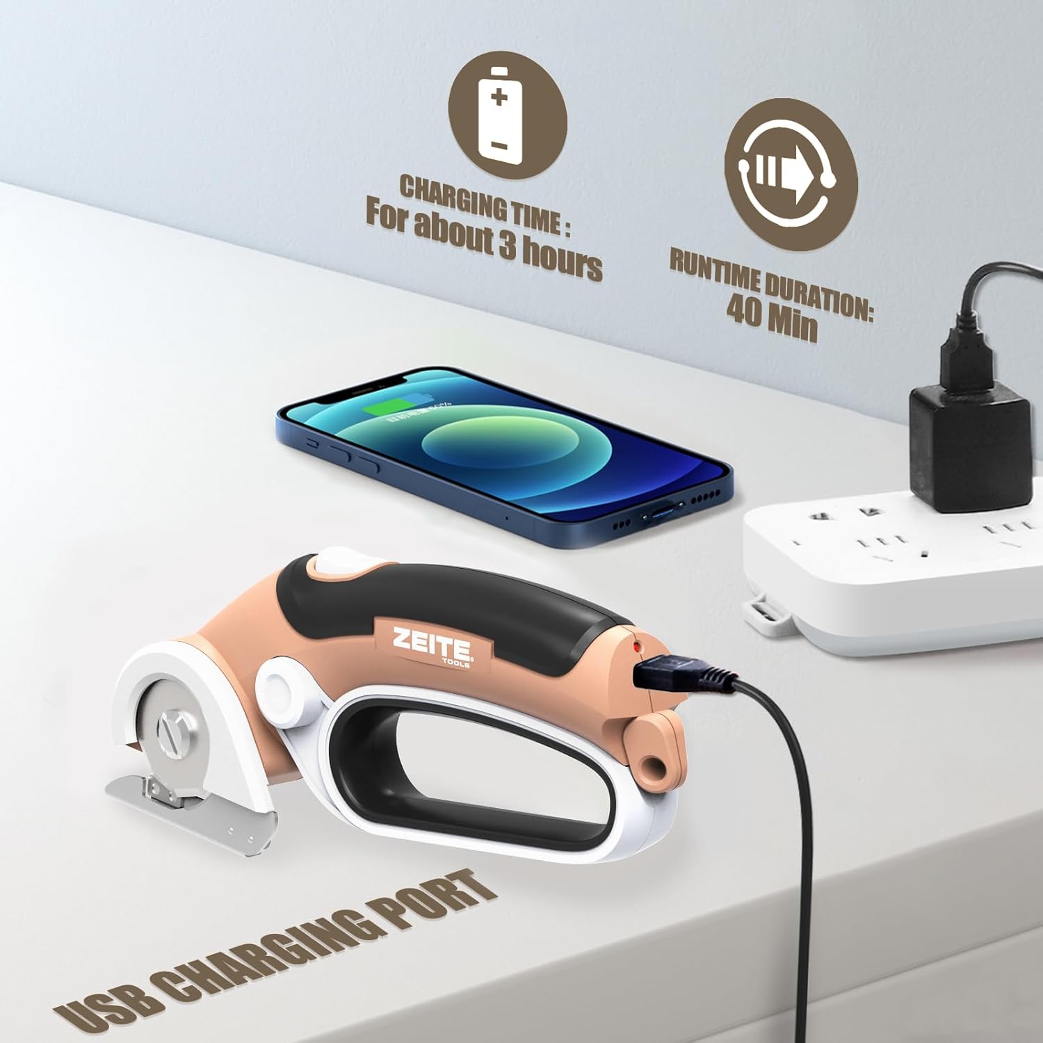 Cordless electric scissors, cardboard cutter