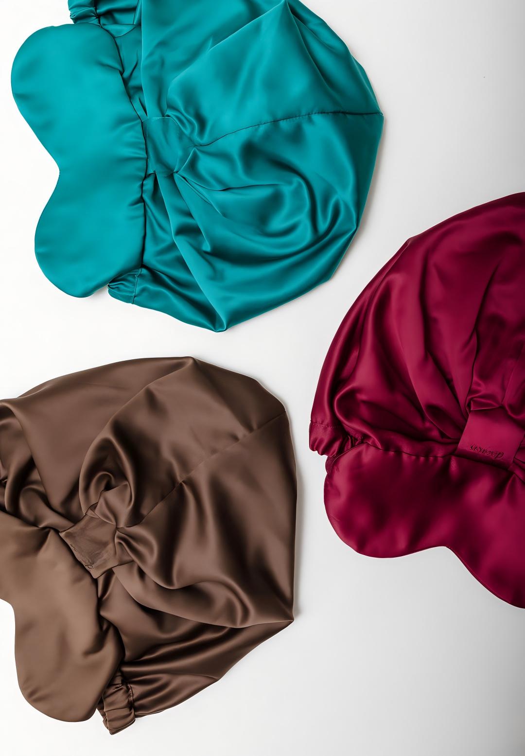 Double-layer eye mask, twisted breathable hair care cap, shower cap