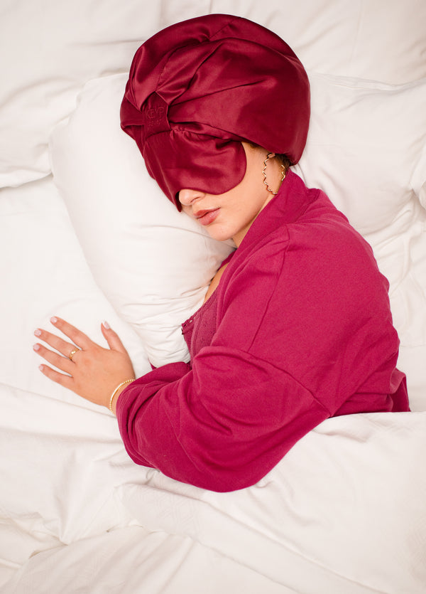 Double-layer eye mask, twisted breathable hair care cap, shower cap