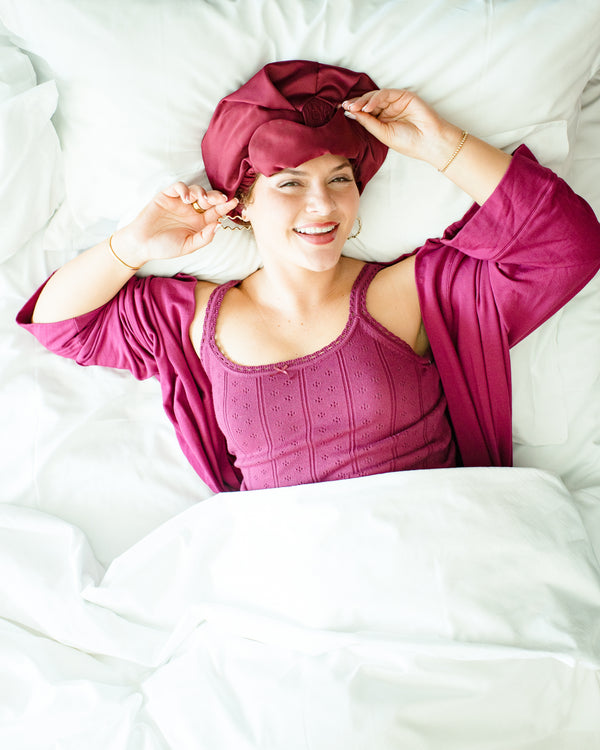 Double-layer eye mask, twisted breathable hair care cap, shower cap