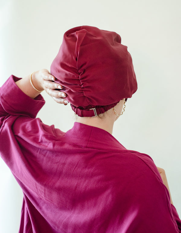 Double-layer eye mask, twisted breathable hair care cap, shower cap