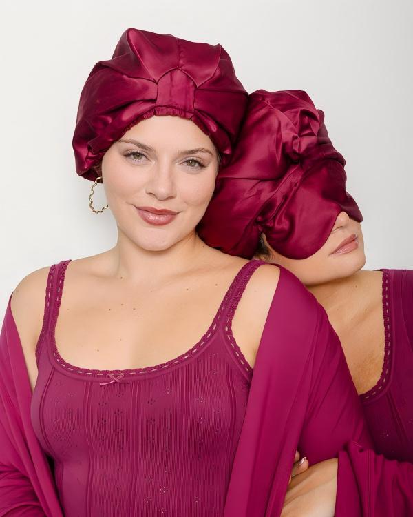 Double-layer eye mask, twisted breathable hair care cap, shower cap