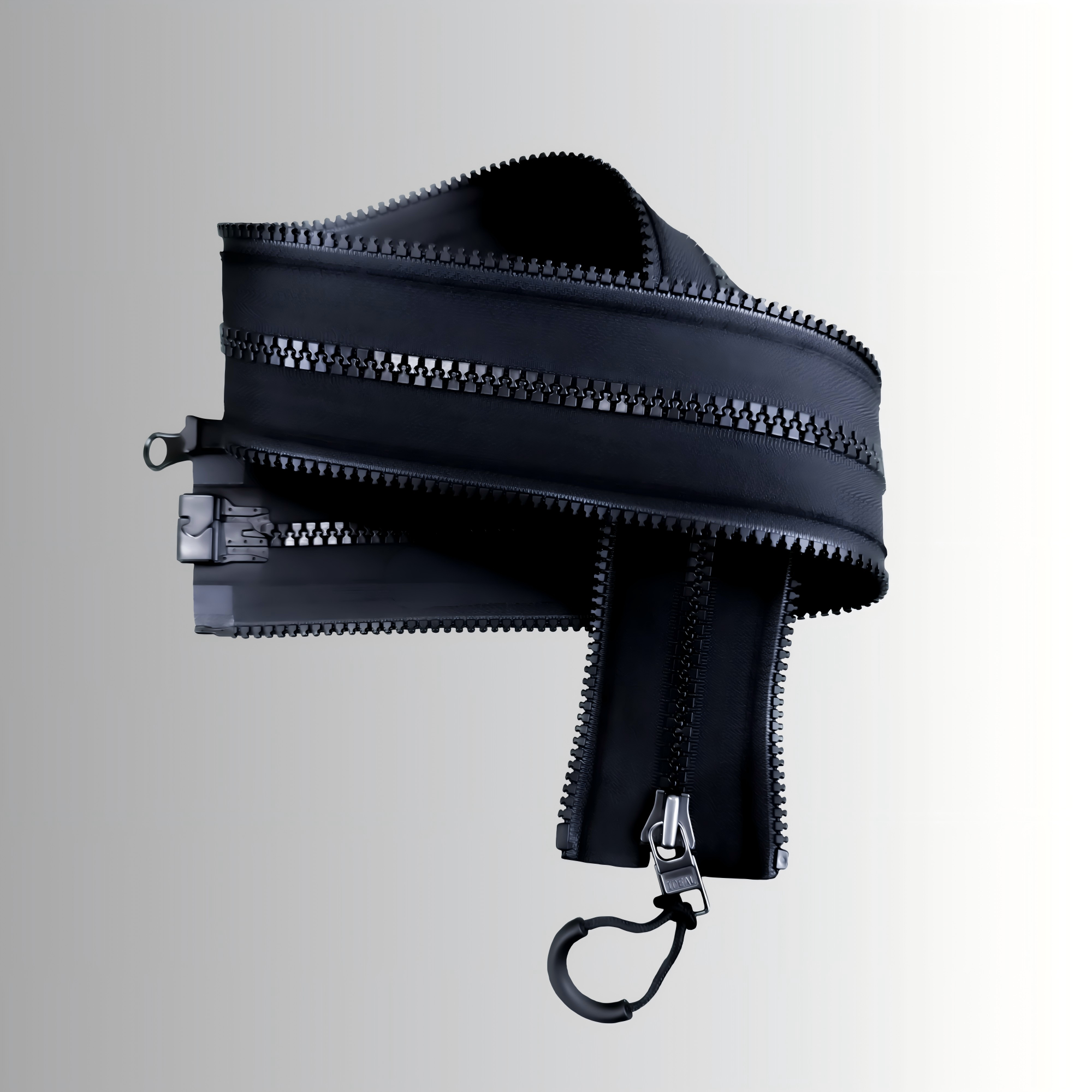 One-handed quick magnetic zipper