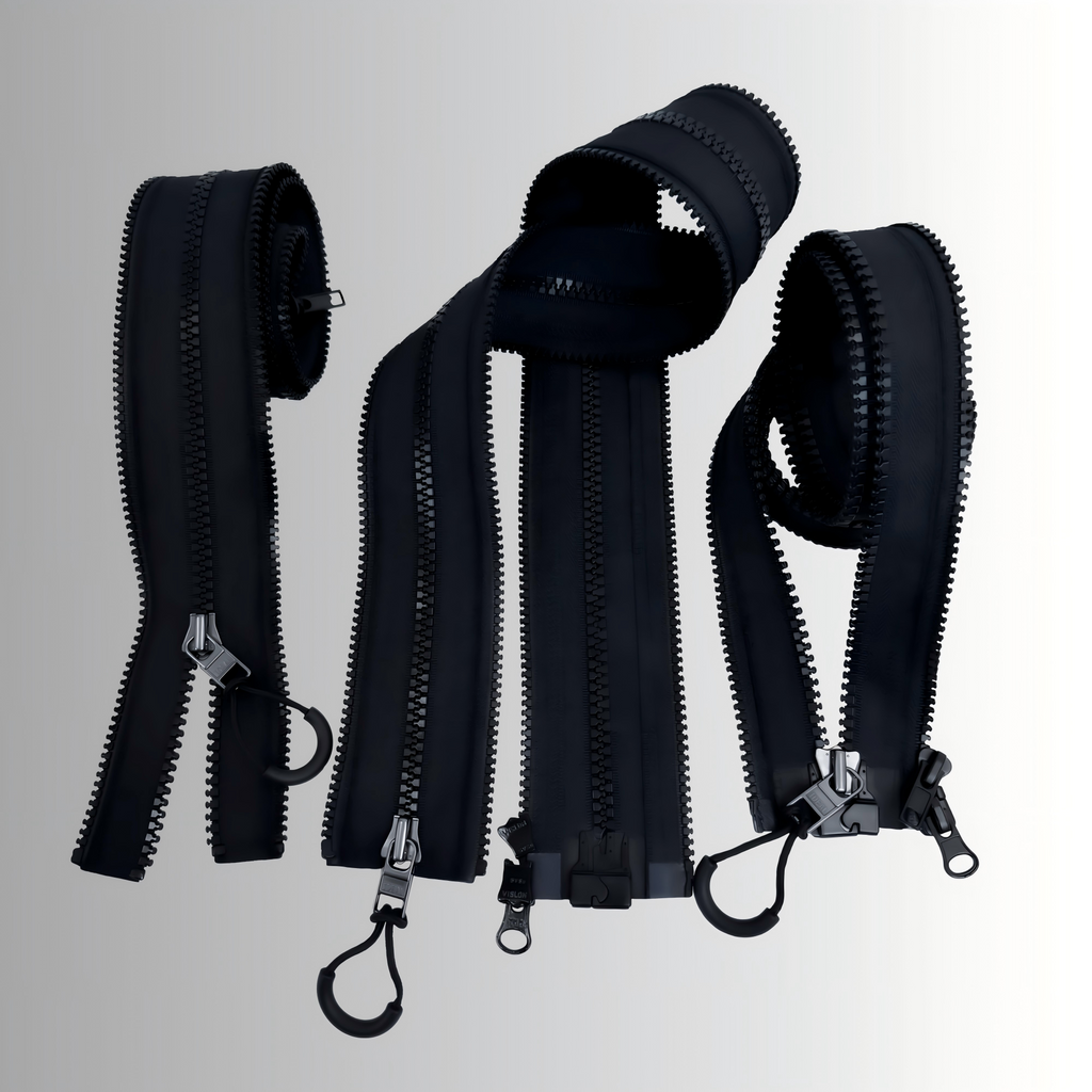 One-handed quick magnetic zipper