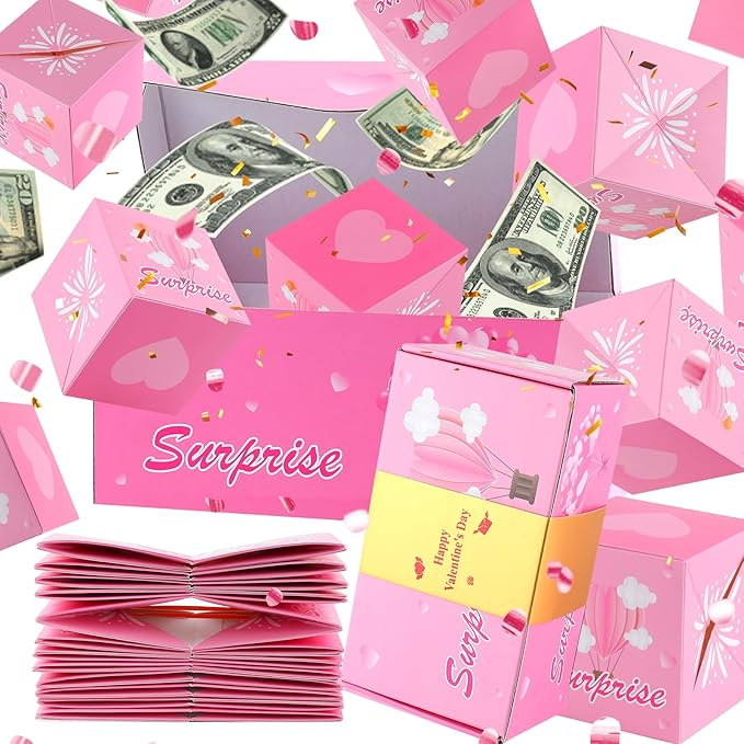 Valentine's Day Pop-up Cash Surprise Gift Box