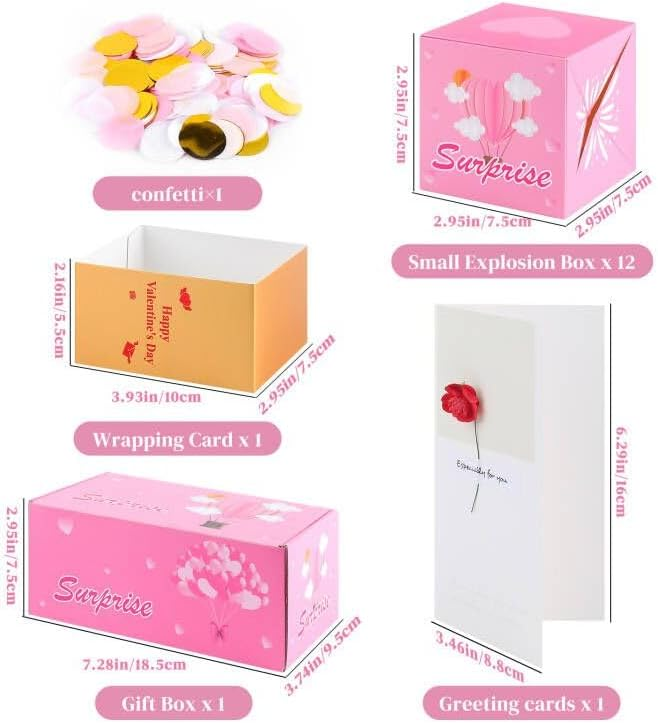 Valentine's Day Pop-up Cash Surprise Gift Box