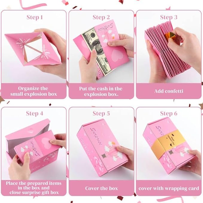 Valentine's Day Pop-up Cash Surprise Gift Box