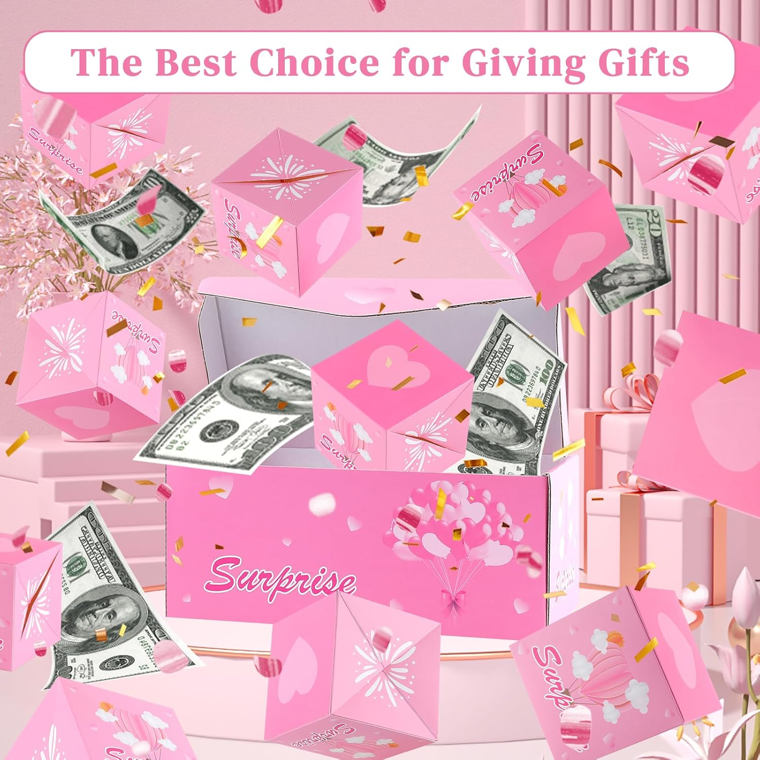 Valentine's Day Pop-up Cash Surprise Gift Box