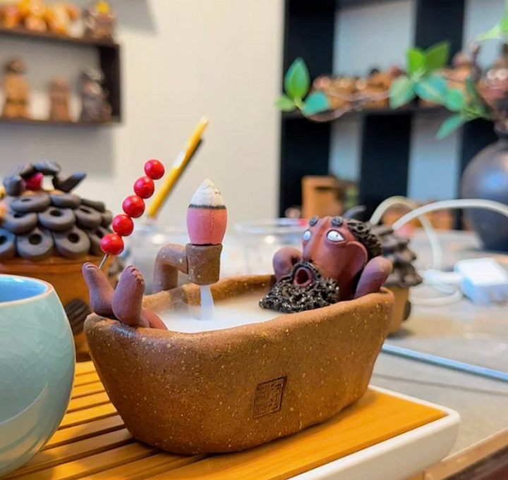 Handmade Bath Guy Ceramic Incense Holder