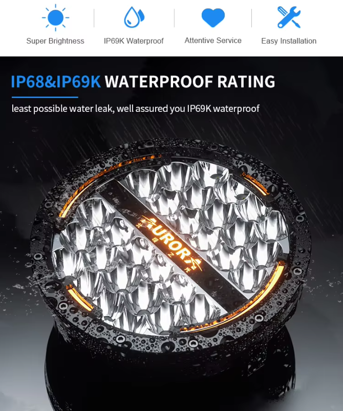 5-9 inch Round Led Driving Offroad Light