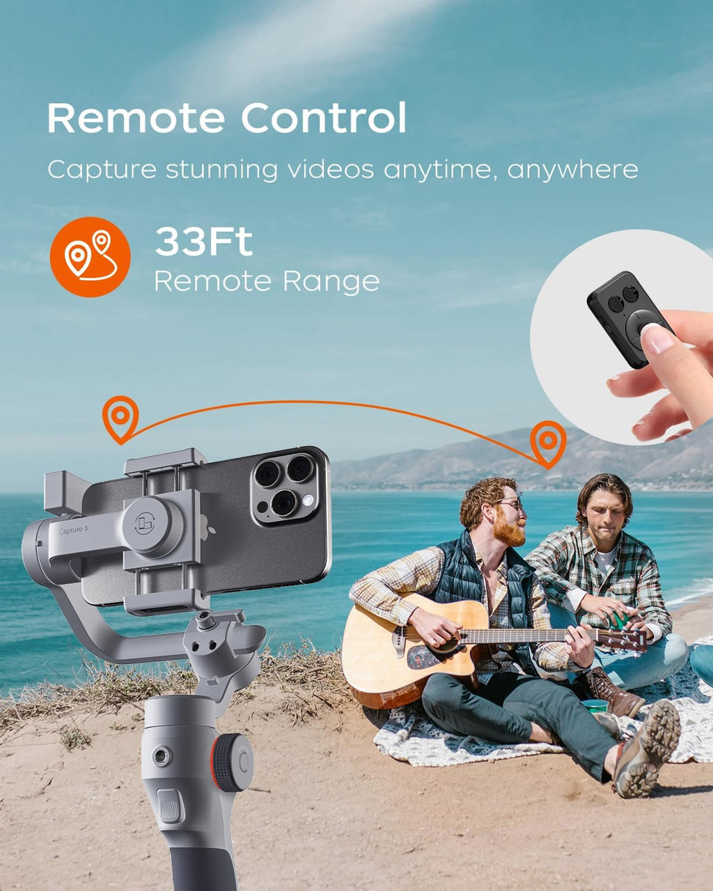 AI Tracking Gimbal Stabilizer for Smartphone