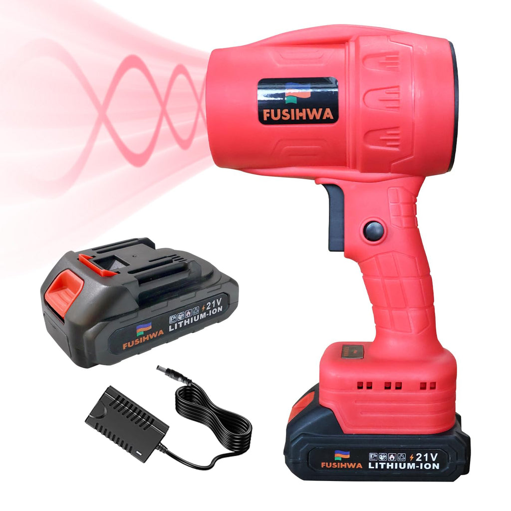 21V Cordless Leaf Blower Handheld, 300 CFM 80 MPH Battery Powered – For Lawn, Patio, Car Drying, Light Snow