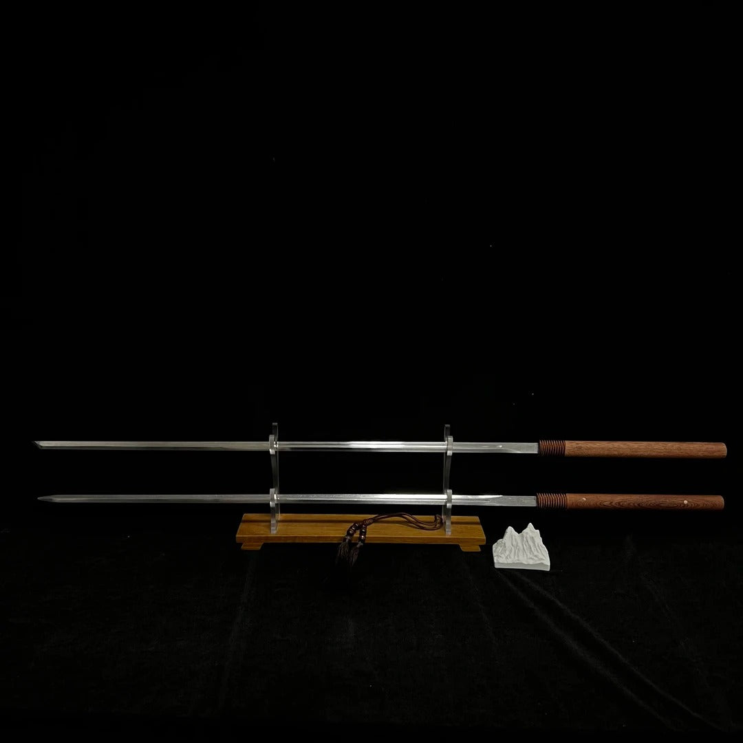 Longquan sword, 1.2 meters long, two-handed sword, bamboo staff