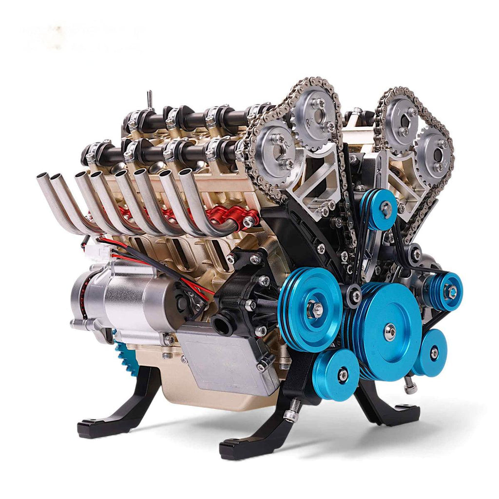 500+Pcs V8 Engine Metal Assembly DIY Model Kit