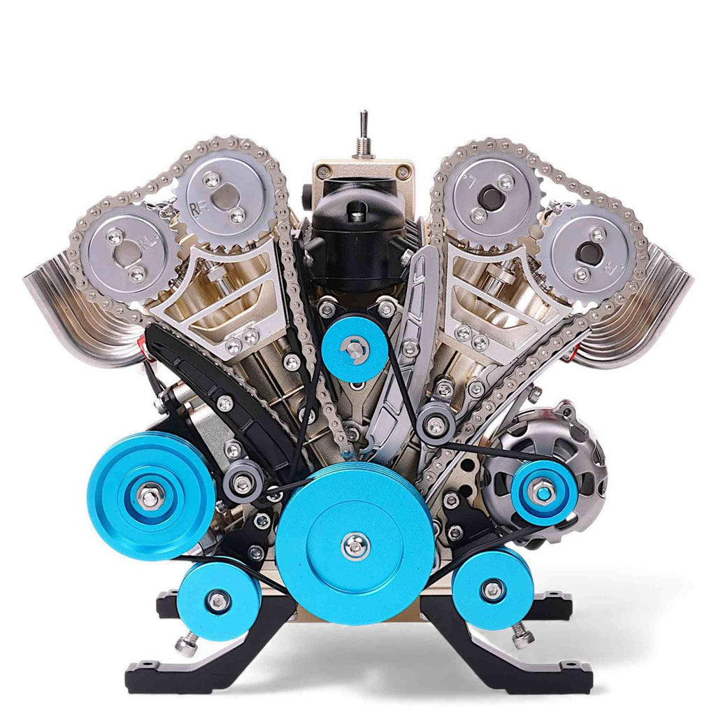 500+Pcs V8 Engine Metal Assembly DIY Model Kit
