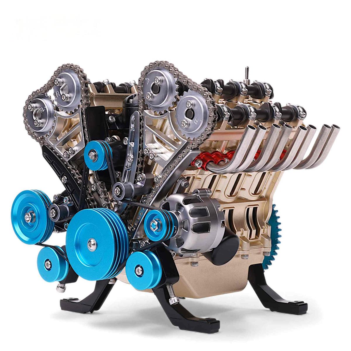 500+Pcs V8 Engine Metal Assembly DIY Model Kit