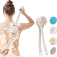 Electric body brush, waterproof long double-handled powered body brush