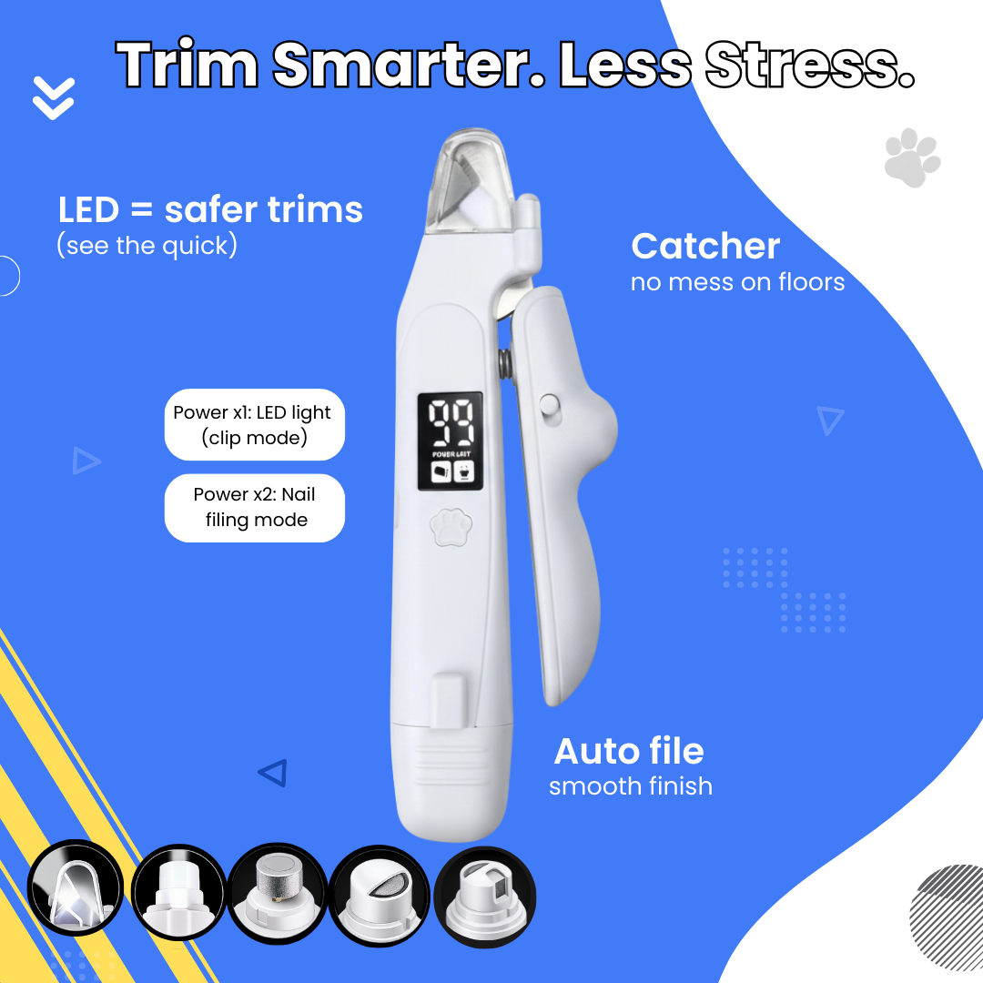 2-in-1 LED Pet Nail Clipper & Grinder for Cats & Dogs