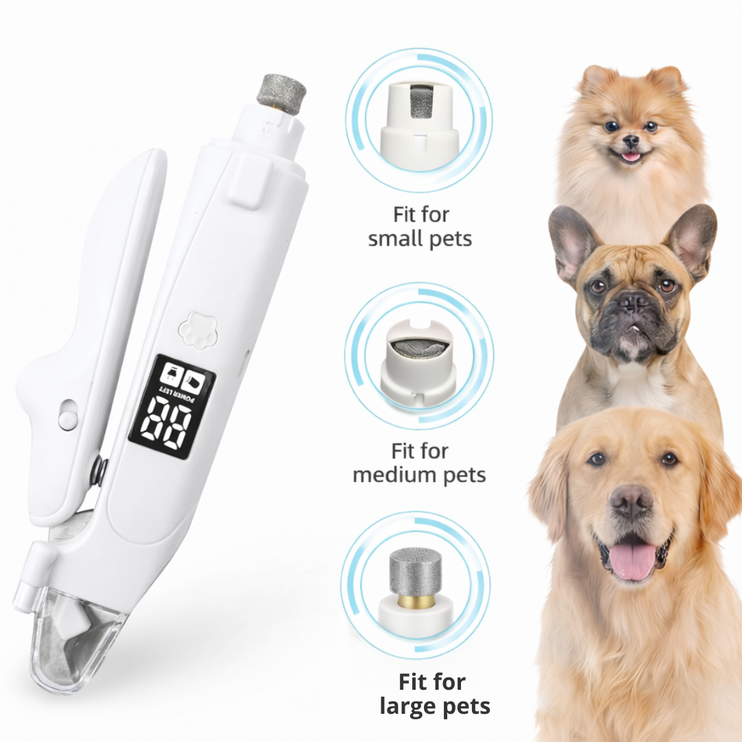 2-in-1 LED Pet Nail Clipper & Grinder for Cats & Dogs