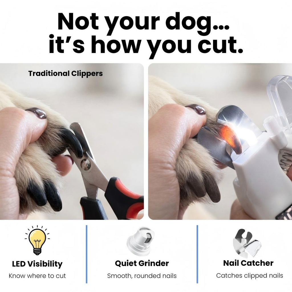 2-in-1 LED Pet Nail Clipper & Grinder for Cats & Dogs