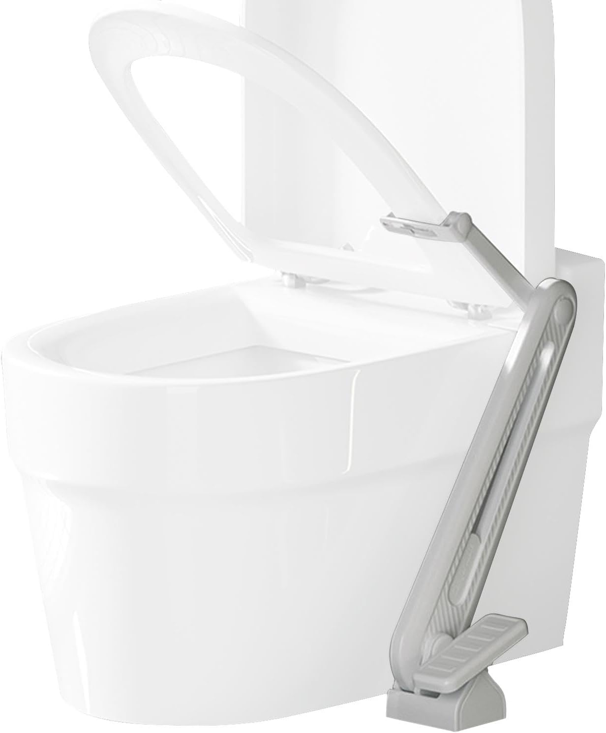 Foot-operated toilet seat lifter