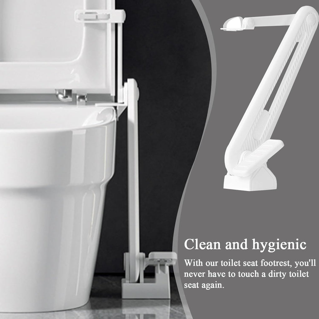Foot-operated toilet seat lifter