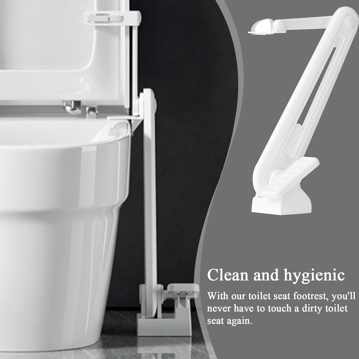 Foot-operated toilet seat lifter