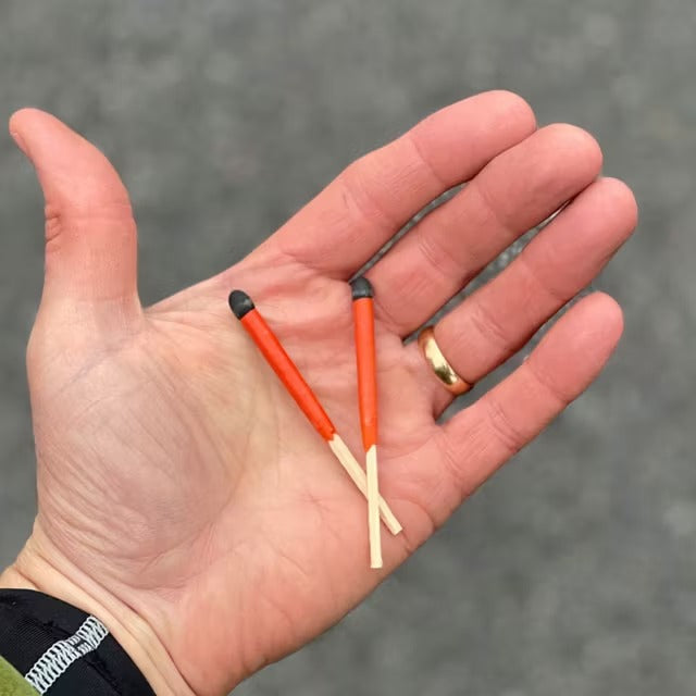 Windproof and waterproof outdoor disposable matches