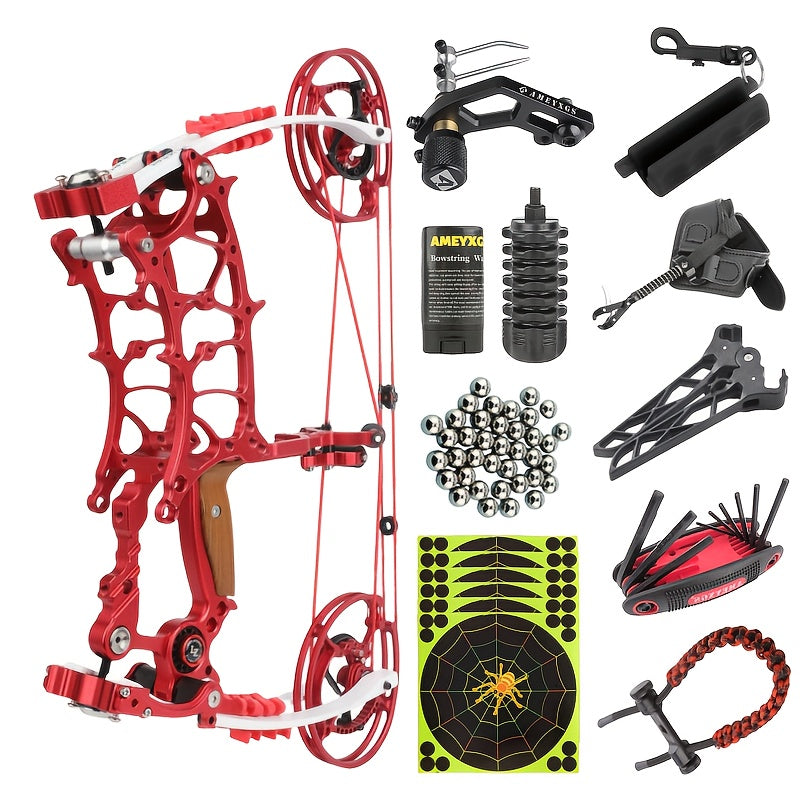 Compact & Lightweight Dual-Purpose Compound Bow – Shoots Arrows & Steel Balls | Portable & Powerful