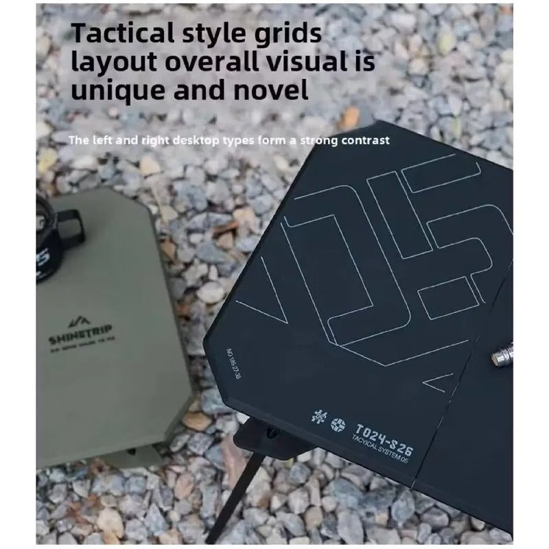 Ultralight dual-purpose tactical camping folding table