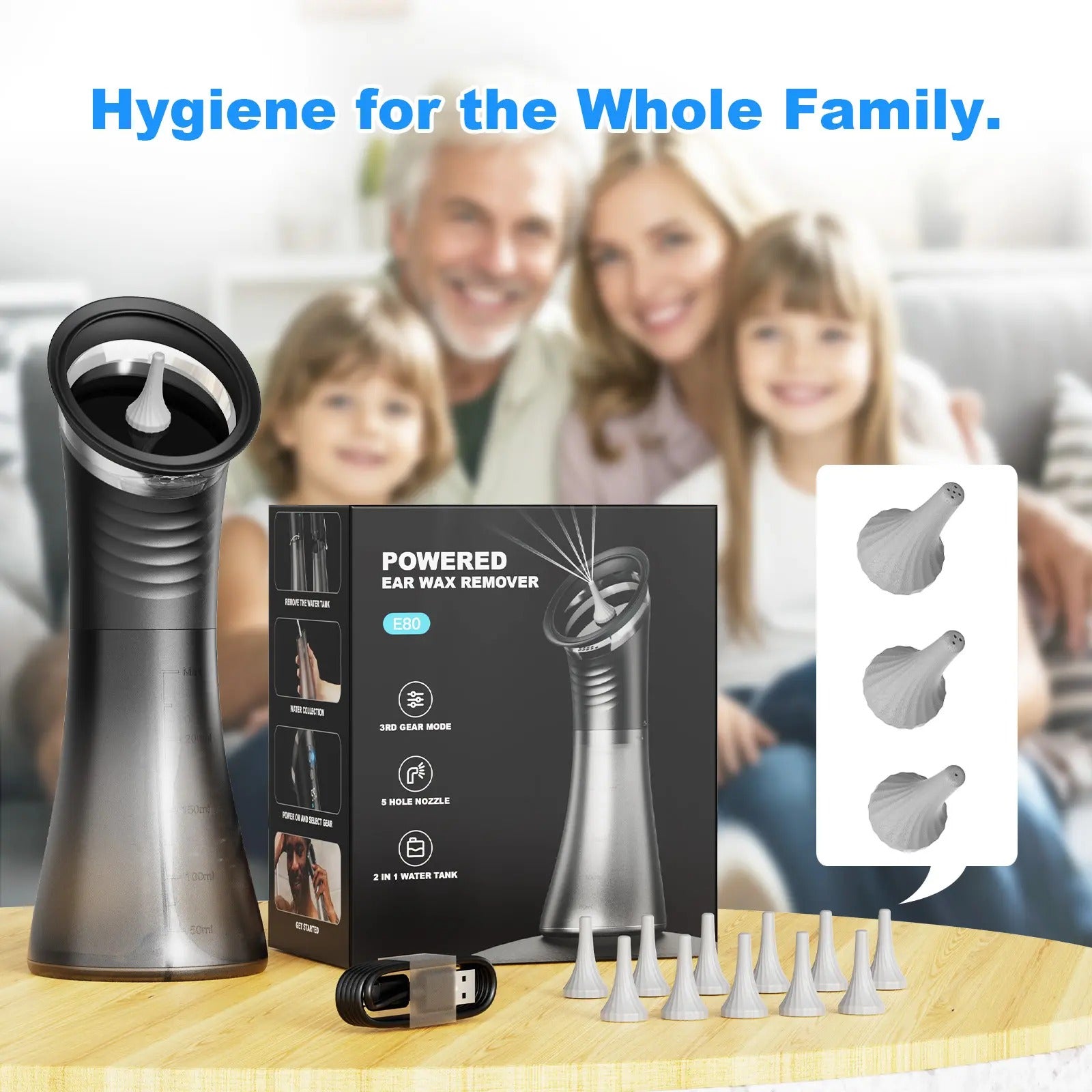 Triple-lens LED spotlight