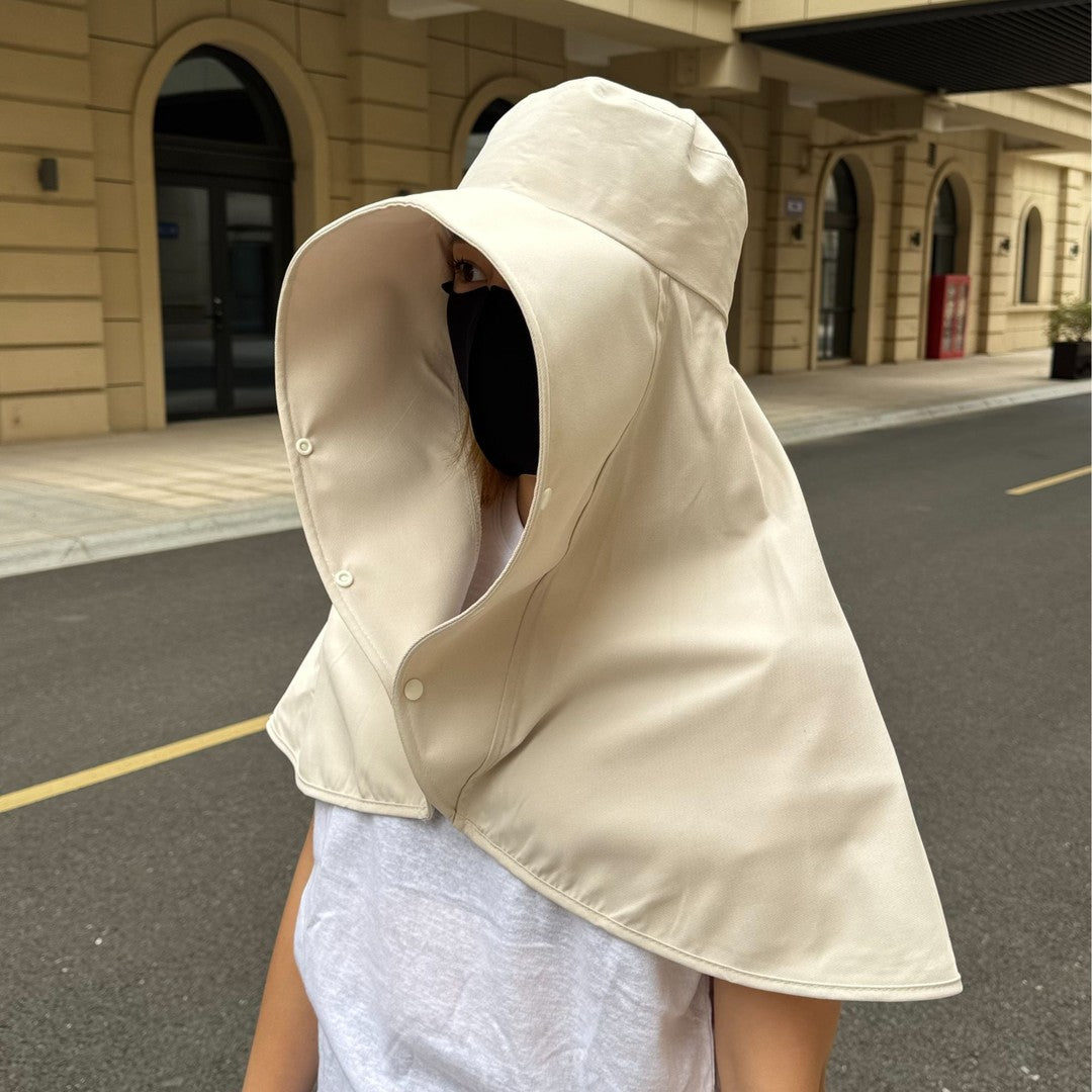 Foldable cycling sun protection hat, all-around one-piece hat, extended neck protection, UV protection fisherman hat