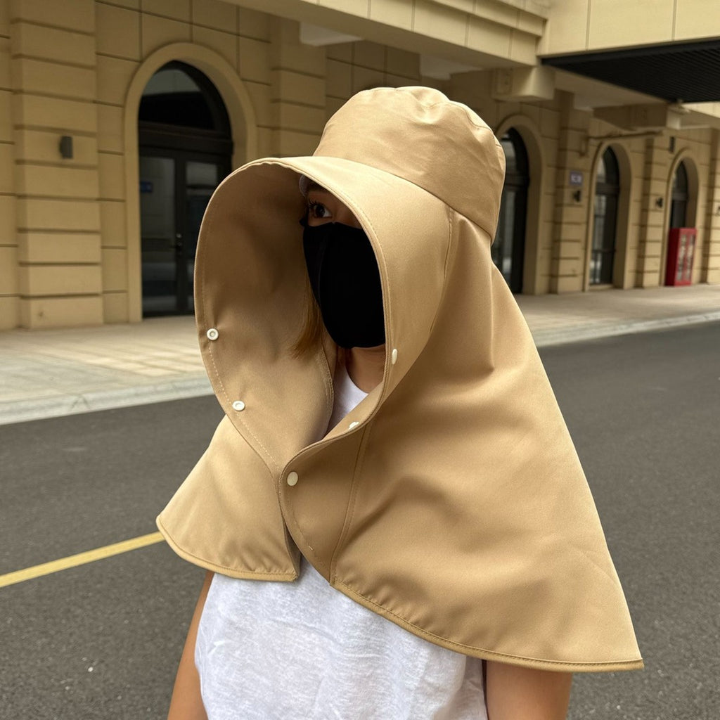 Foldable cycling sun protection hat, all-around one-piece hat, extended neck protection, UV protection fisherman hat